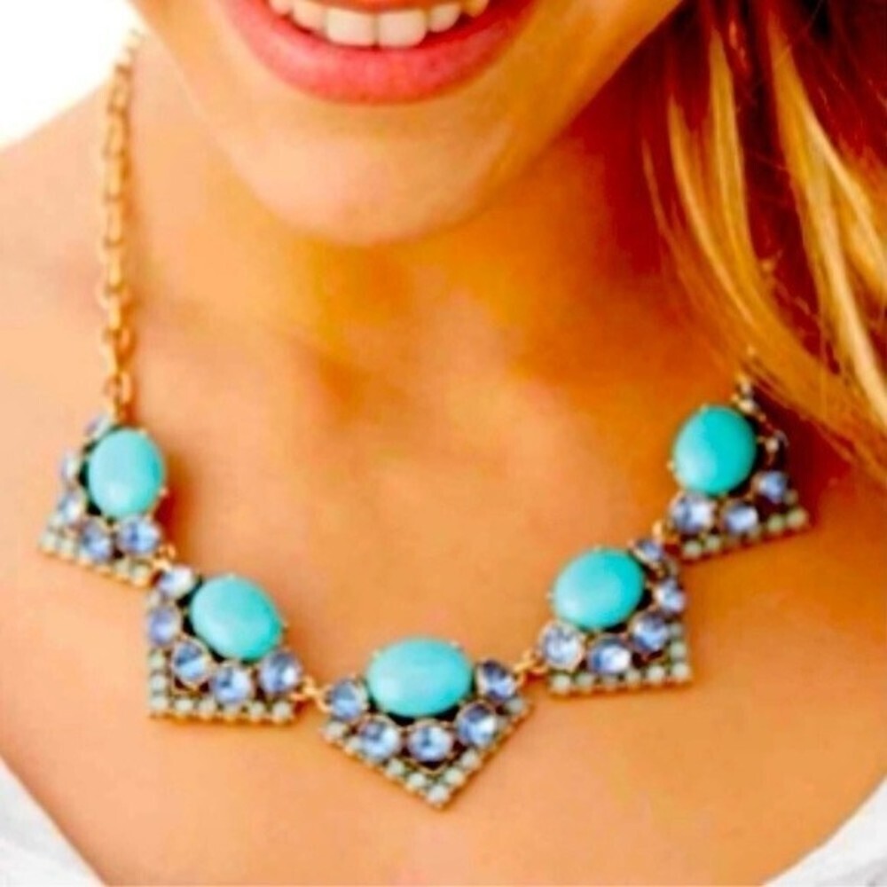 Stella & Dot green blue rory necklace